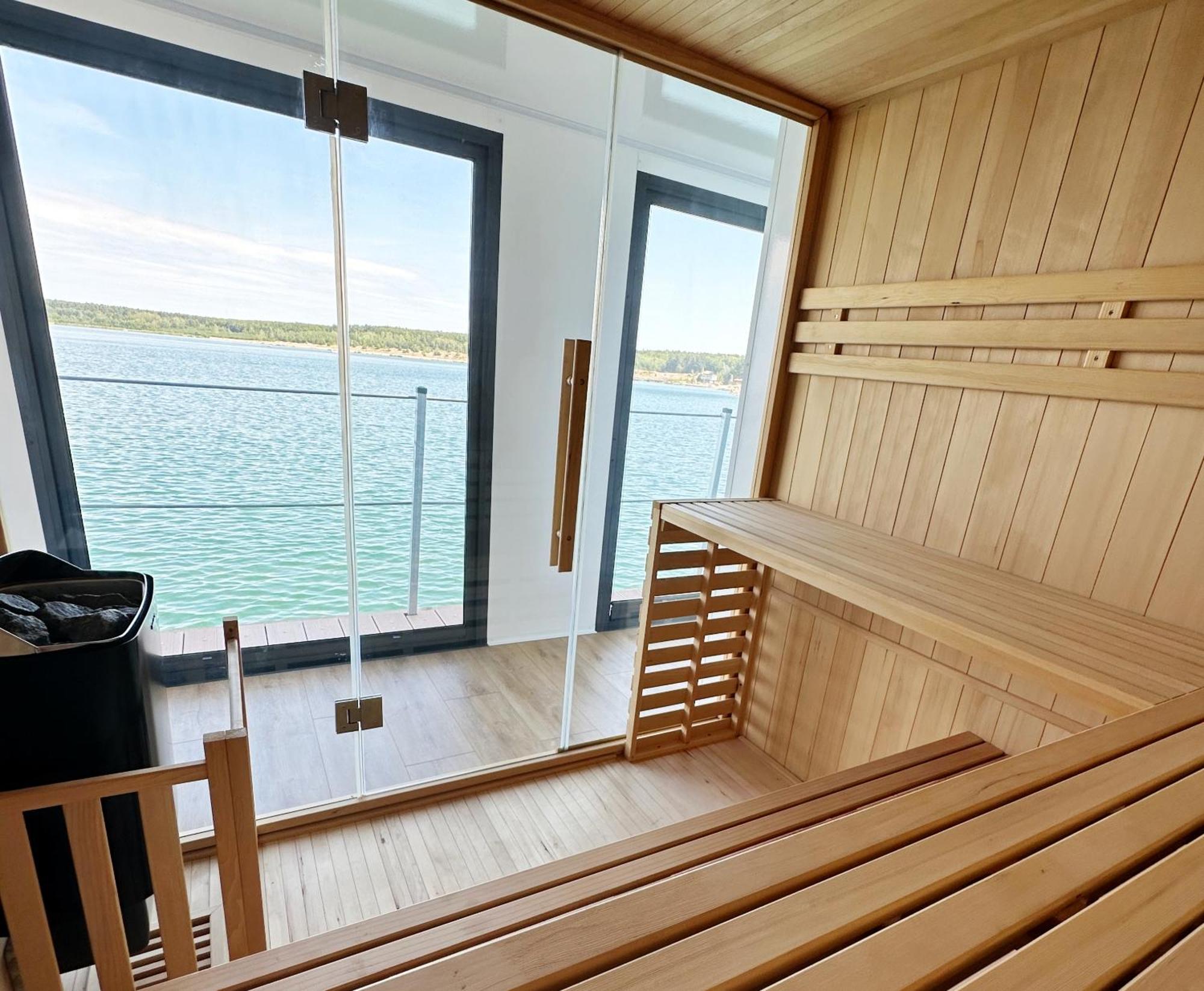Schwimmendes Ferienhaus Sky Elsterheide Buitenkant foto